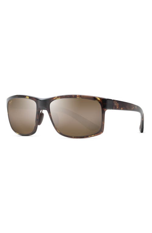 Maui Jim Pokowai Arch 58mm Polarized Rectangular Sunglasses In Neutral
