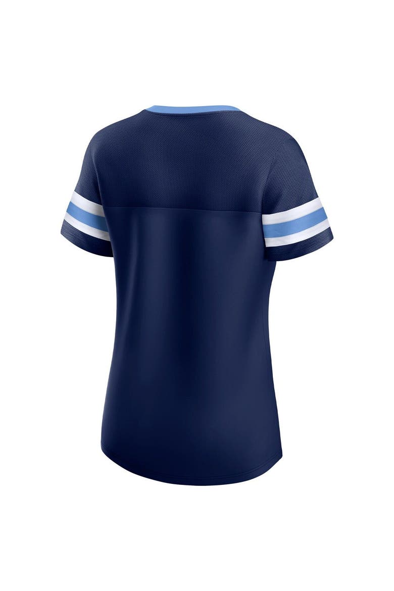 Women's Fanatics Branded Navy Tennessee Titans Original State Lace-Up T-Shirt, Alternate, color, Navy