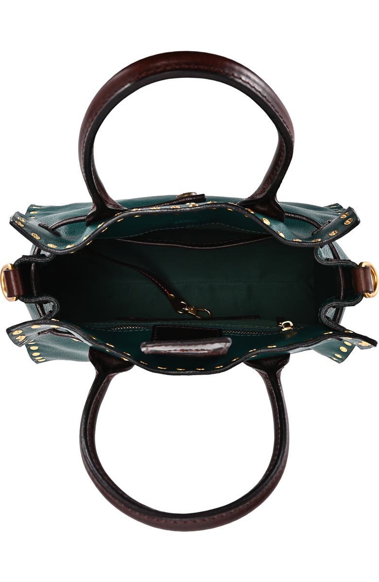 OLD TREND Westland Genuine Leather Studded Mini Tote, Alternate, color, Teal