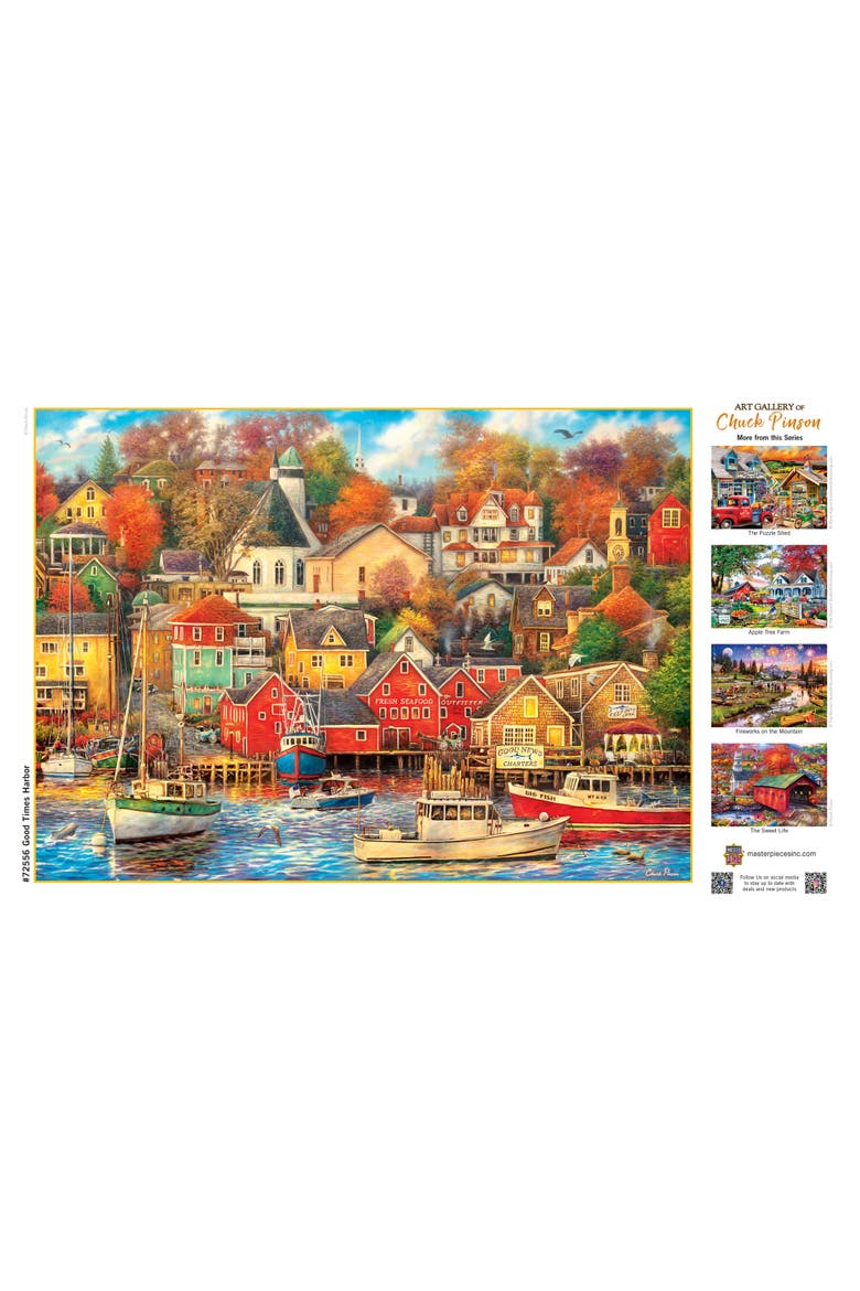 Good Times Harbor 1000 Piece Puzzle, Alternate, color, Multicolor