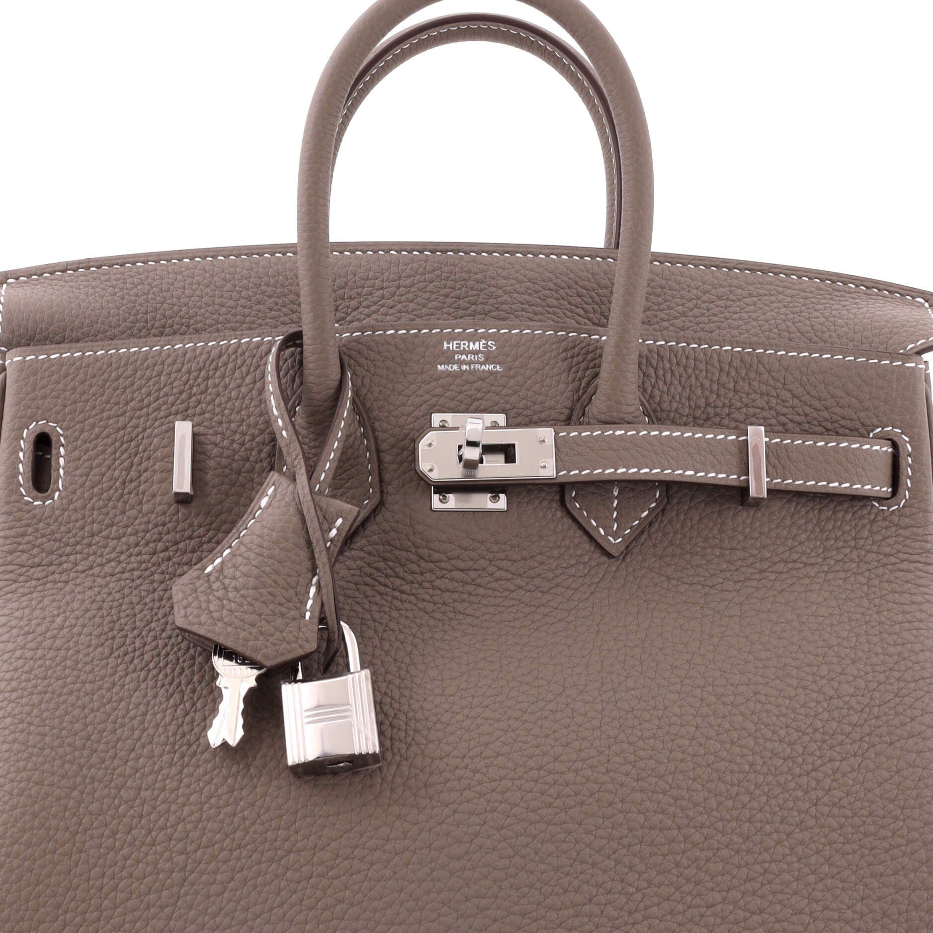 Birkin Handbag Grey Togo with Palladium Hardware 25, Alternate, color, Grey