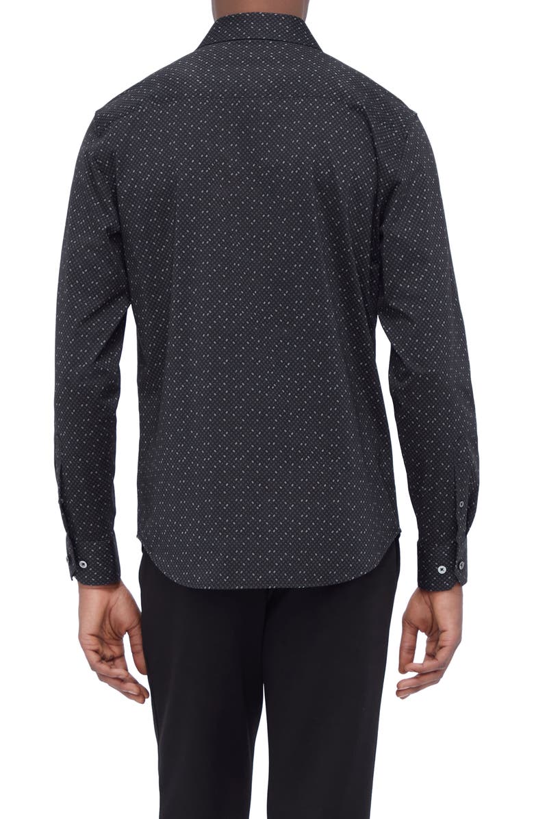 Bugatchi Jimmy OoohCotton<sup>®</sup> Geo Print Button-Up Shirt, Alternate, color,