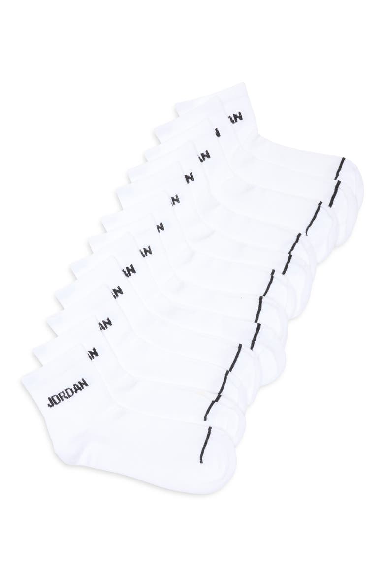 Kids' 6-Pack Ankle Socks, Main, color, WHITE