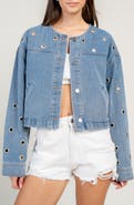 Beivy Grommet Denim Jacket