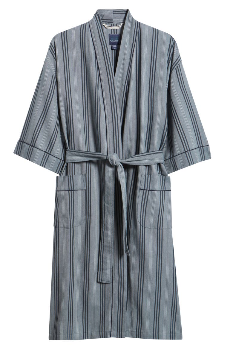 Saltwater Cotton Robe, Alternate, color, DENIM STRIPE