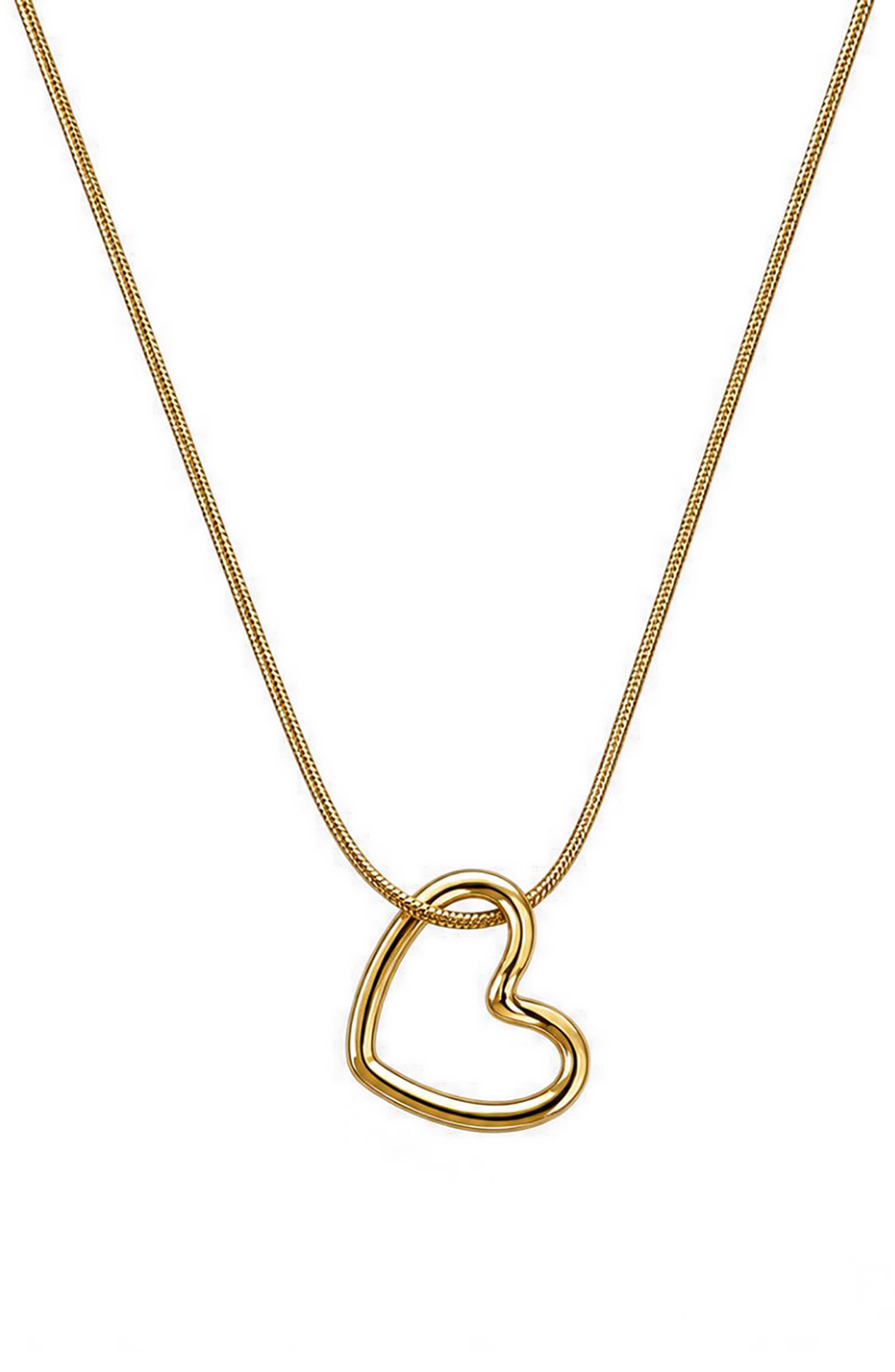 Open Heart Pendant Necklace