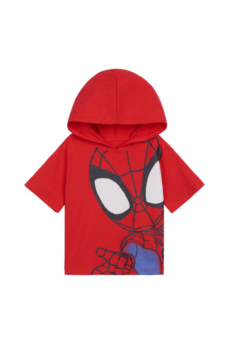 Spidey and His Amazing Friends Short Sleeve Hoodie & Shorts Set, Alternate, color, Red
