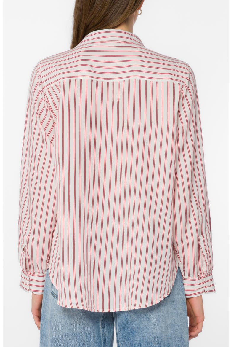 Talma Roll Tab Sleeve Button-Up Shirt, Alternate, color, RED PEPPER STRIPE