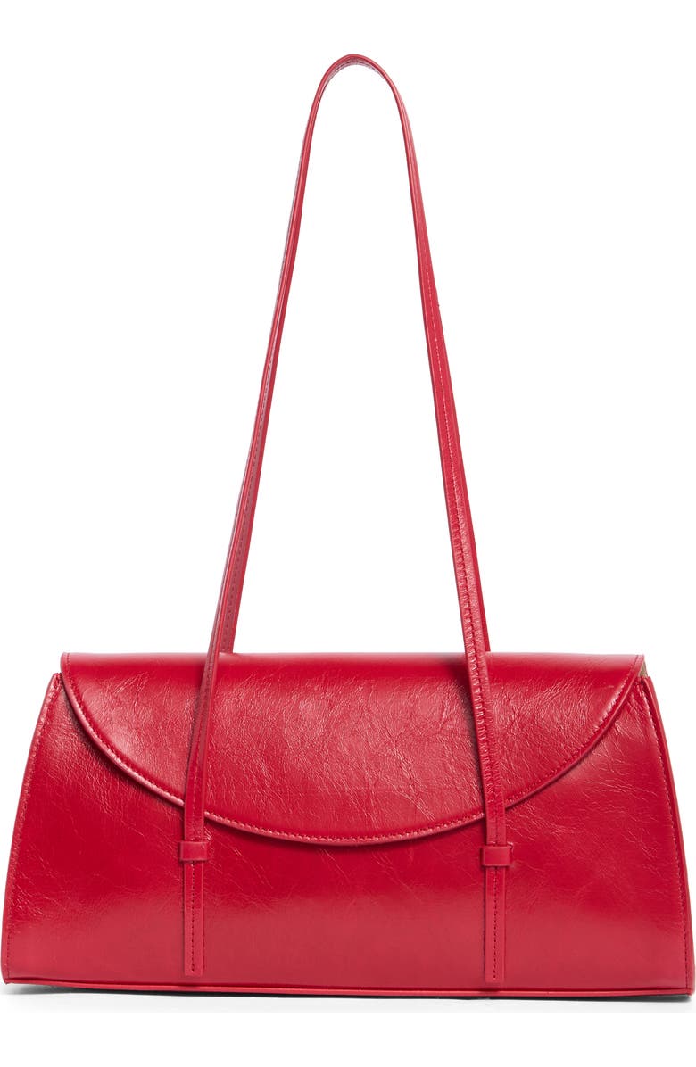 Reformation Elena Leather Shoulder Bag, Main, color, Poppy Leather