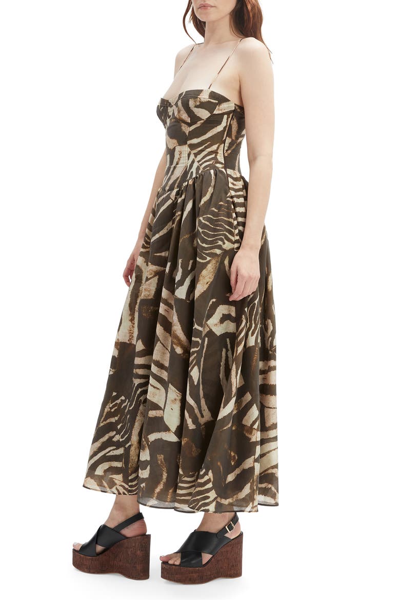 Estie Print Maxi Dress, Alternate, color, BROWN ANIMAL
