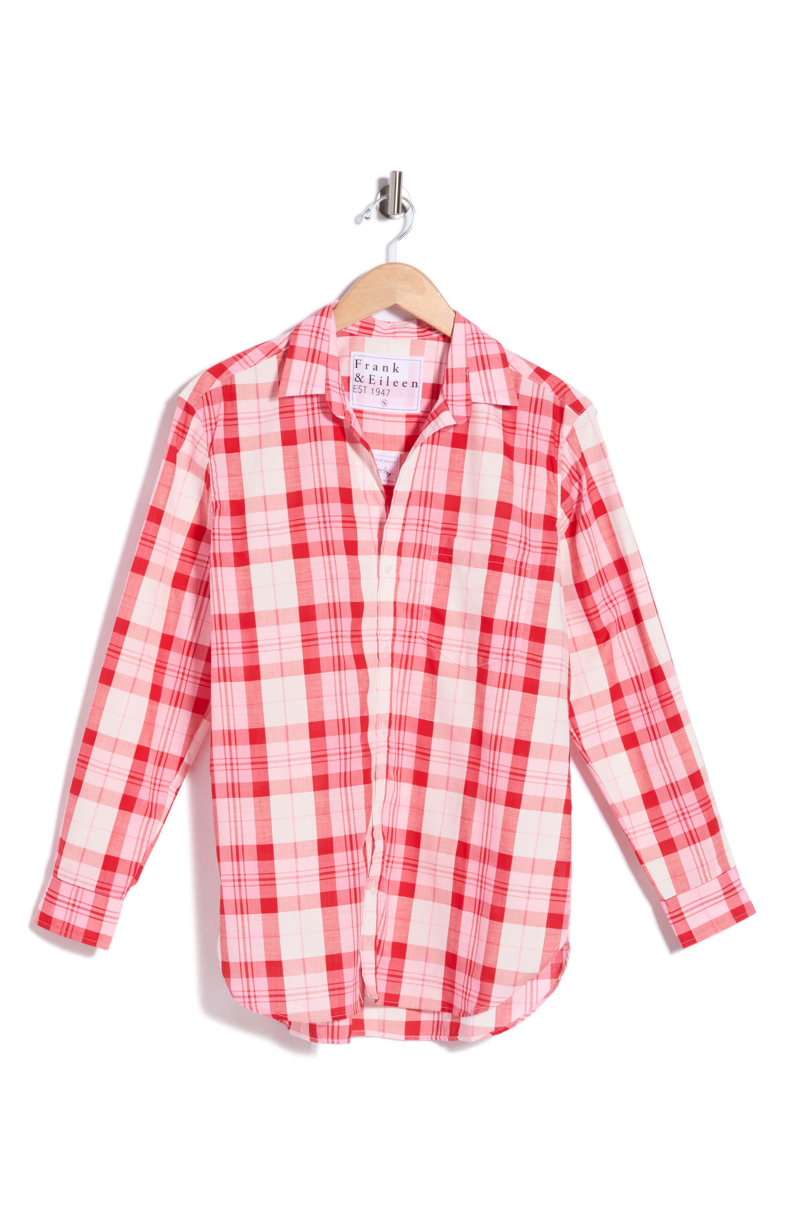 selected RED WHITE PINK PLAID