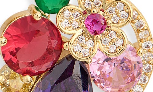 Eye Candy Los Angeles Alexa Multicolor Crystal Flower Stud Earrings