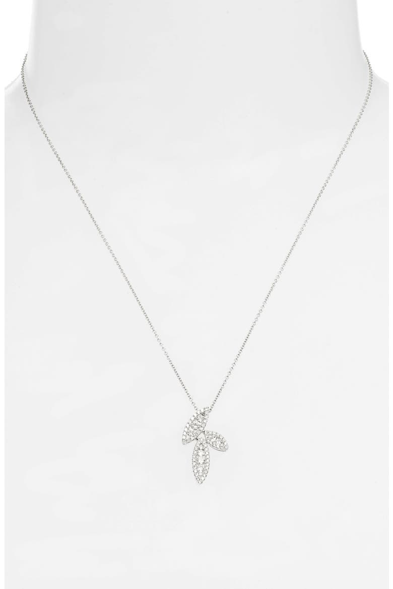Audrey Diamond Marquise Pendant Necklace (Nordstrom Exclusive), Alternate, color, WHITE GOLD/ DIAMOND