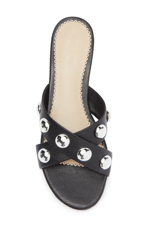 Cinq À Sept Grace Studded Slide Sandal In Black