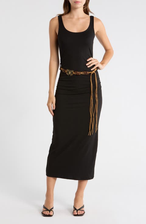 Belted Maxi Tank Dress