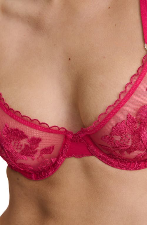 KAT THE LABEL KAT THE LABEL ANNABELLE EMBROIDERED MESH UNDERWIRE BRA 