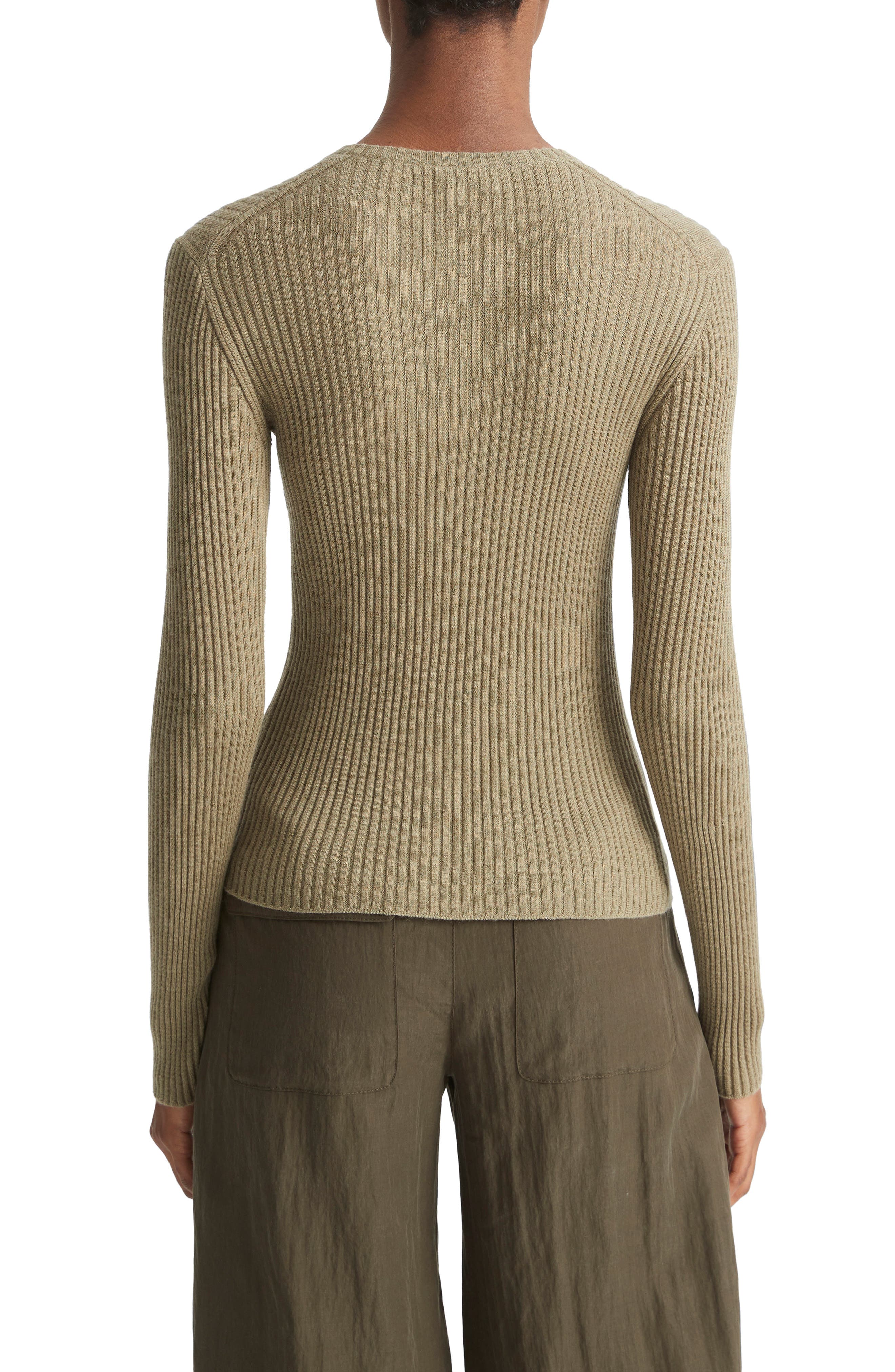 Rib Cashmere & Silk Henley - image 2