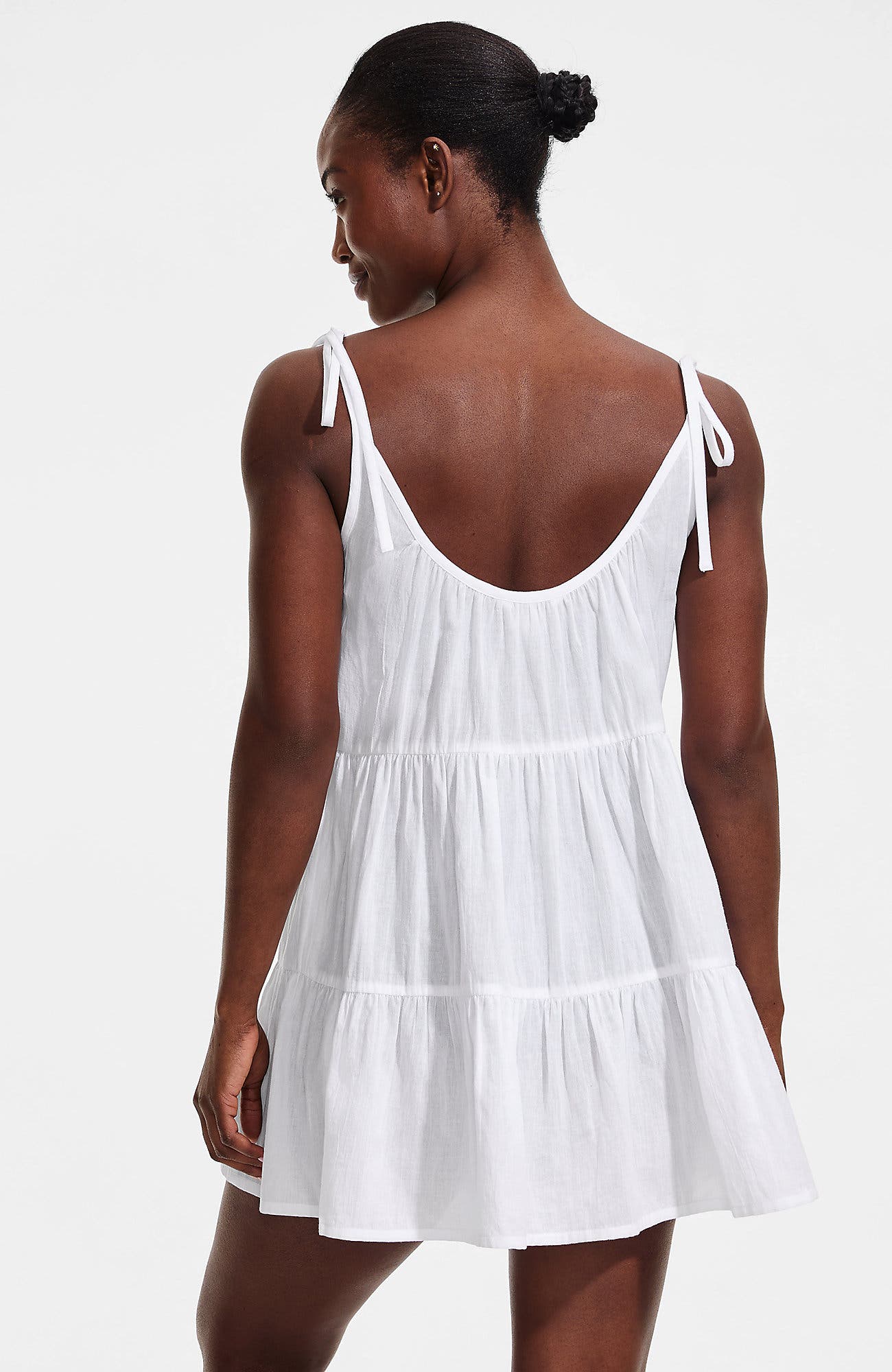 New Tiered Cover Up Mini Dress - image 4