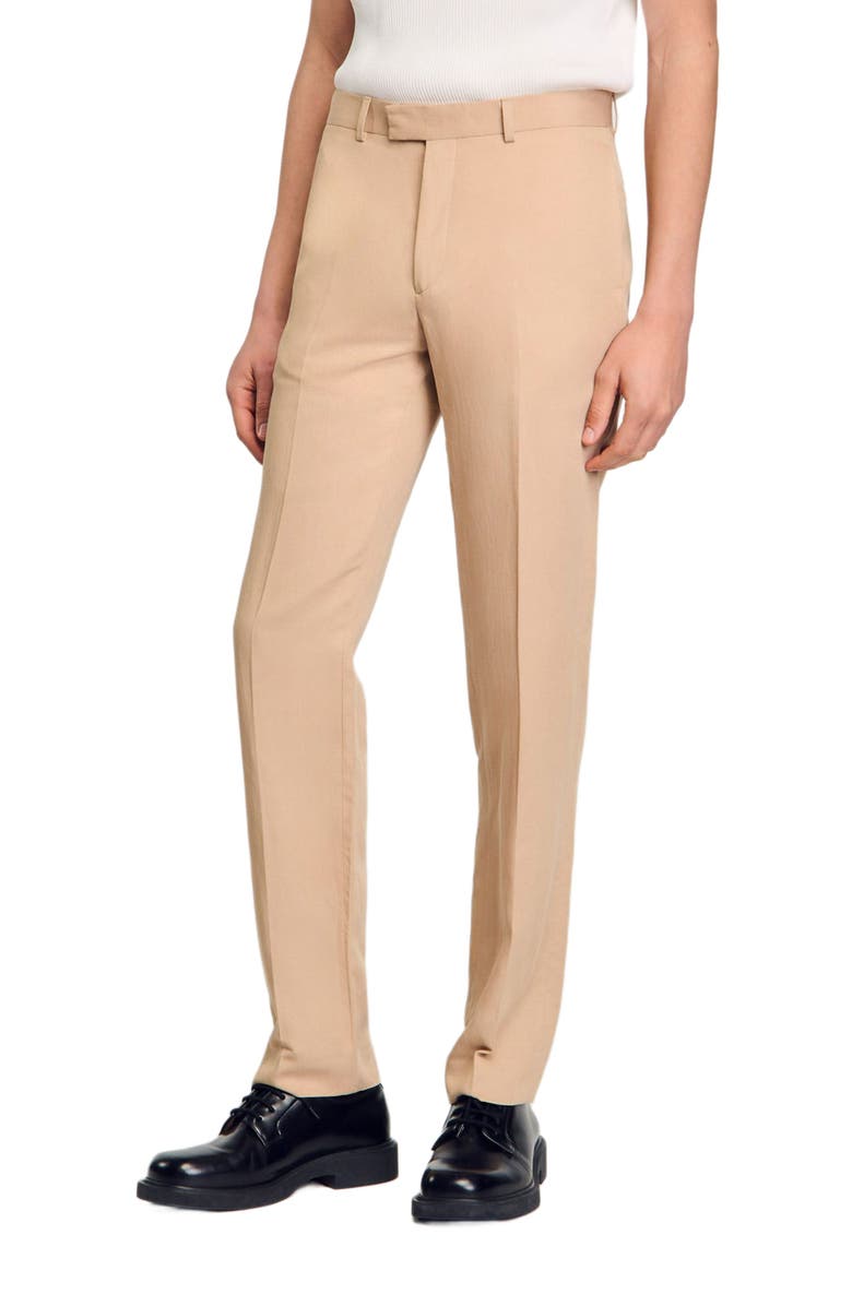 SANDRO Suit trousers, Alternate, color, Nut