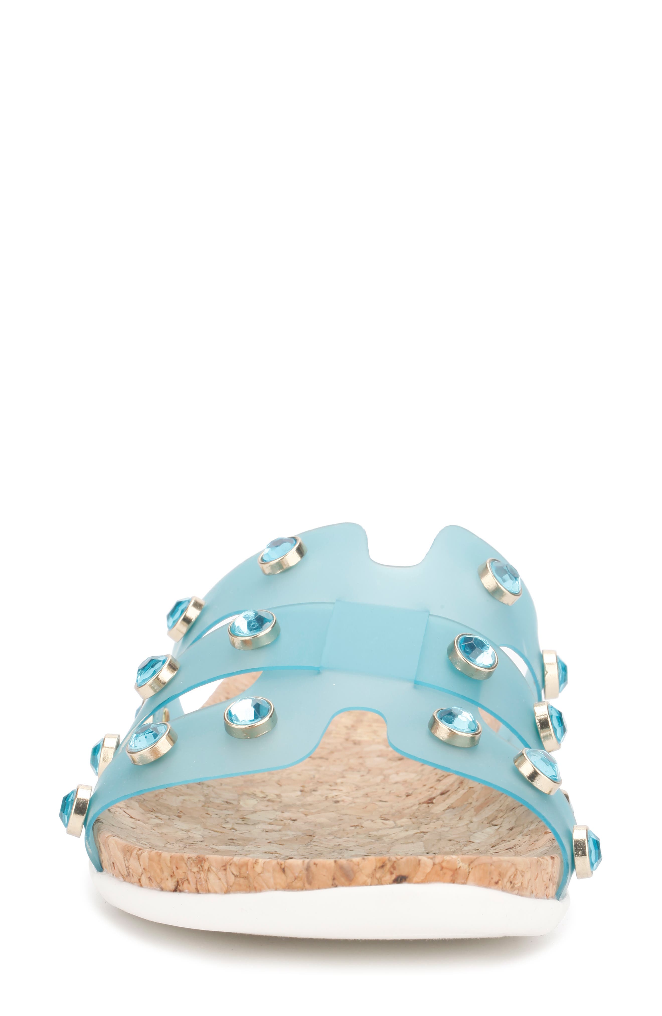Embellished H-Band Sandal, Alternate, color, AQUA