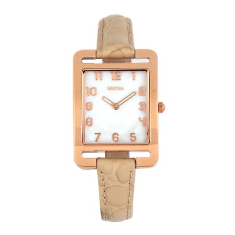 Marisol Swiss MOP Leather-Band Watch