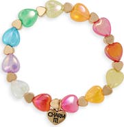 CHARM IT!® Rainbow Heart Bead Stretch Bracelet