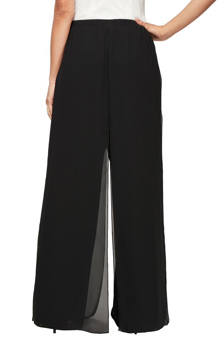 Alex Evenings Wide Leg Chiffon Pants, Alternate, color,