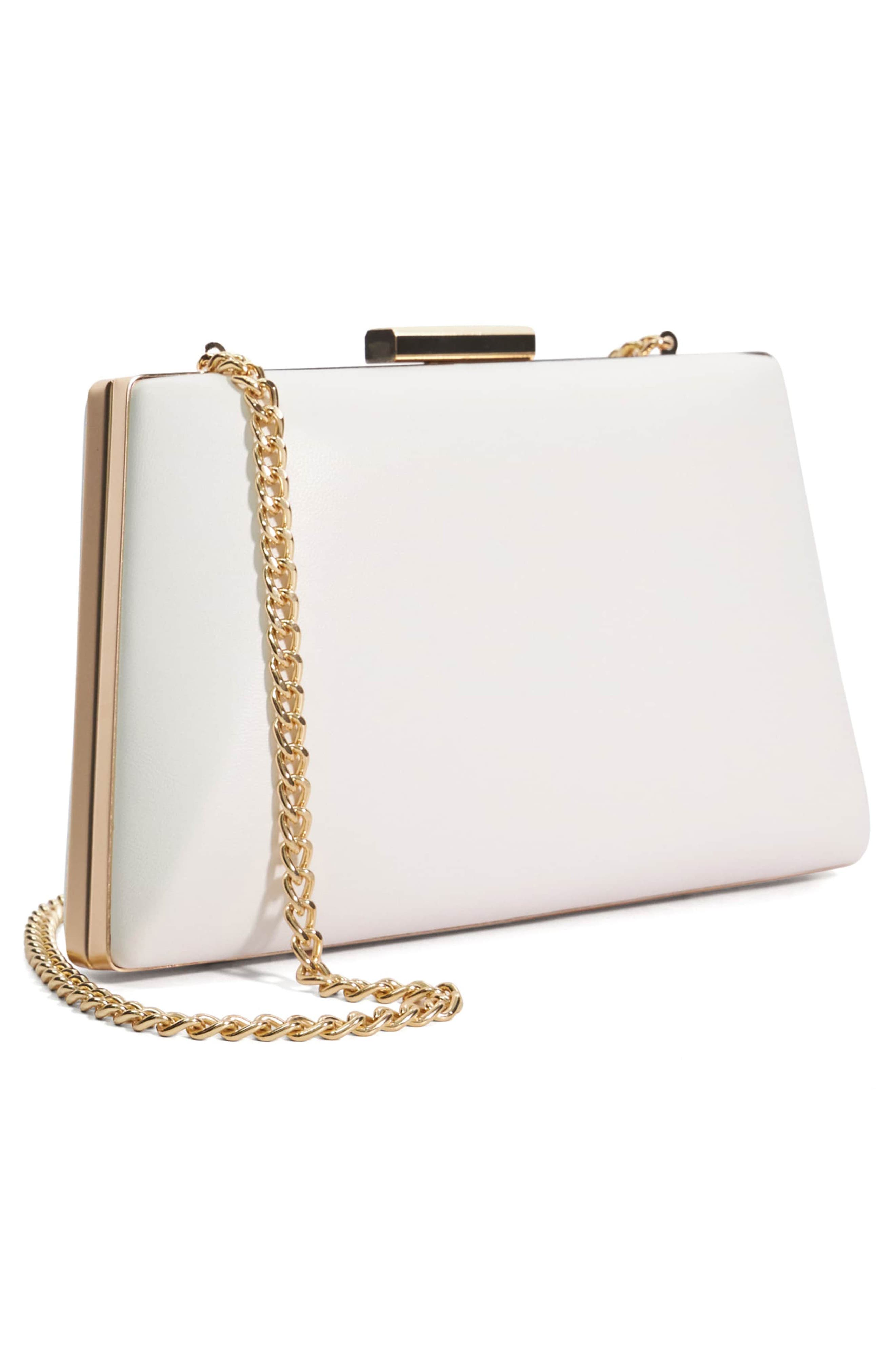 Dune London Bellaria Faux Leather Frame Clutch, Alternate, color, 