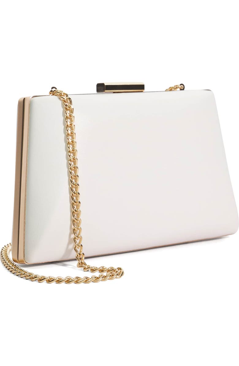 Dune London Bellaria Faux Leather Frame Clutch, Alternate, color,