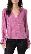 PAIGE Laurin Floral Silk Jacquard Blouse