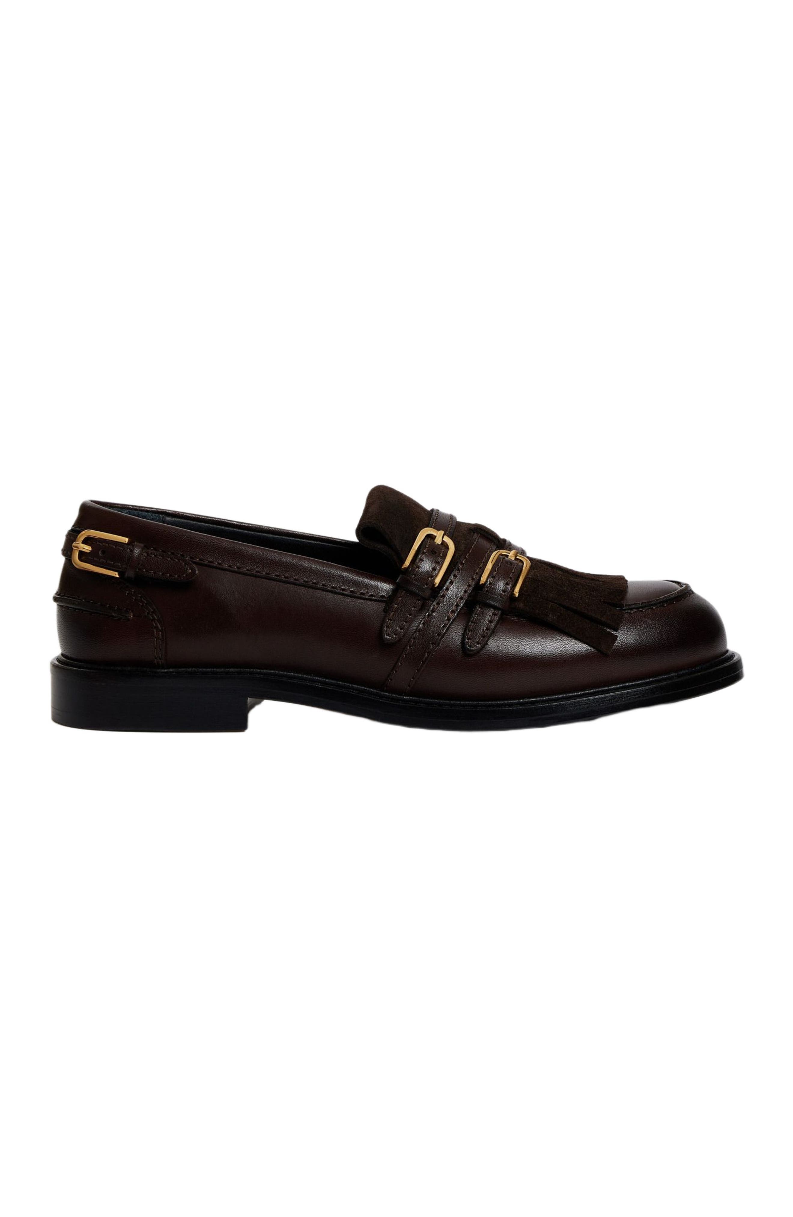 Buckle Loafers, Main, color, Brown