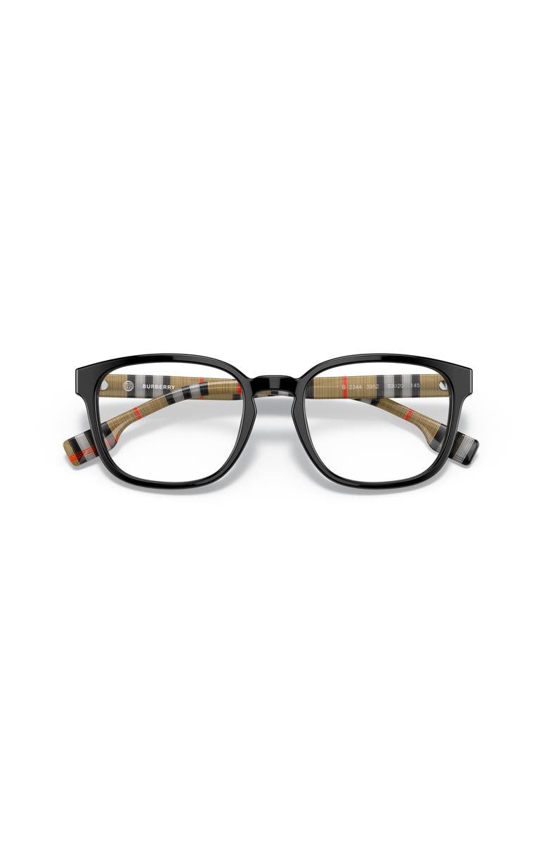 Burberry 53mm Square optical glasses, Alternate, color, Black