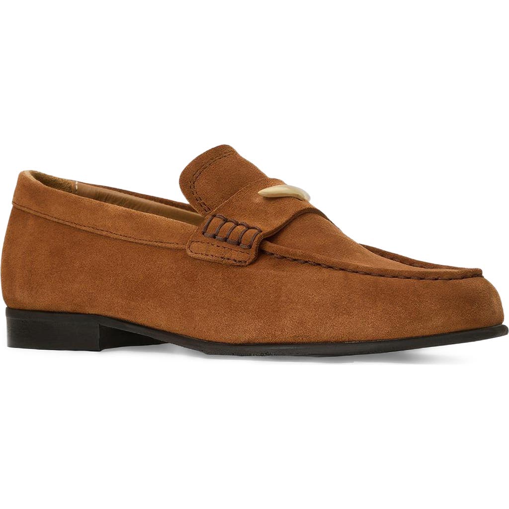 Aquatalia Elia Weatherproof Loafer in Cognac Suede at Nordstrom, Size 9