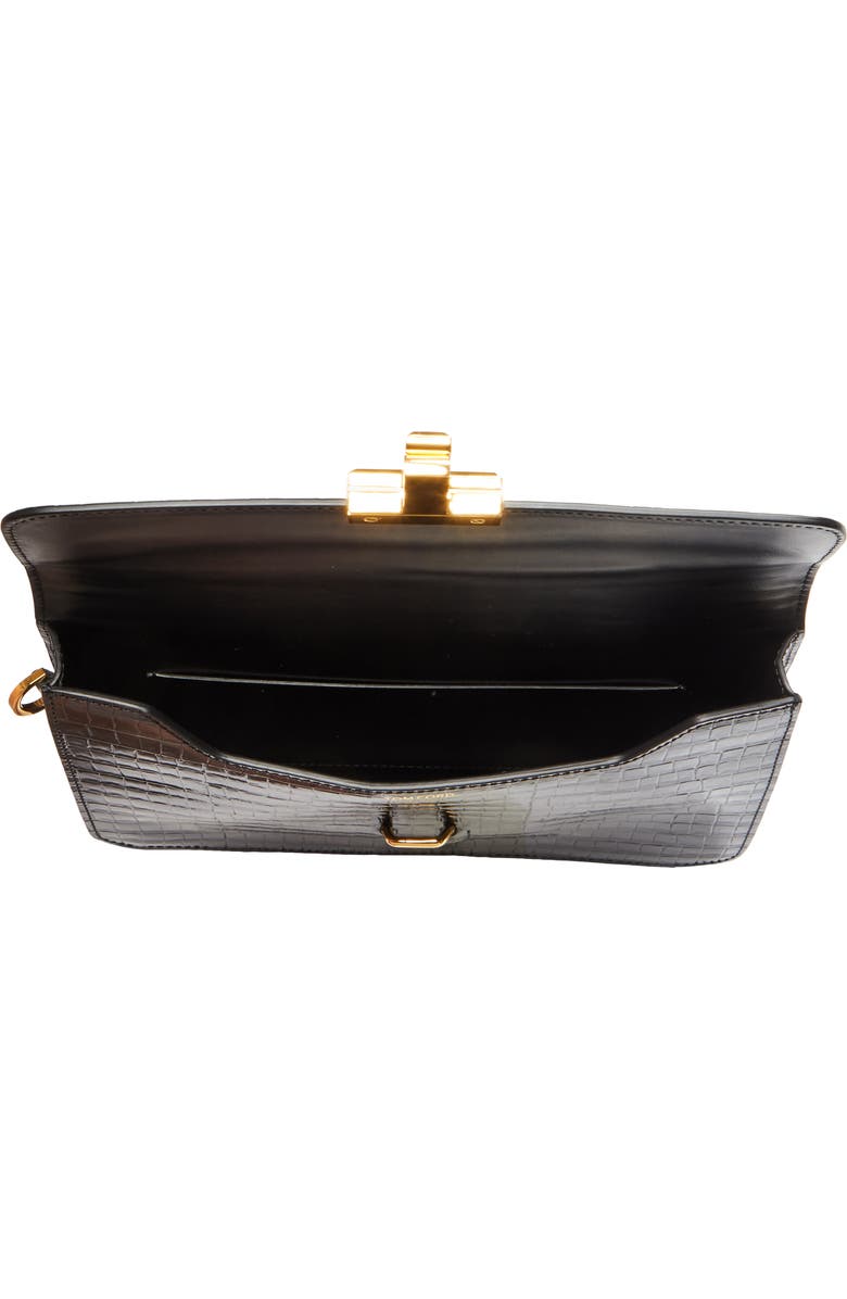 TOM FORD Small T-Clasp Croc Embossed Leather Portfolio, Alternate, color,