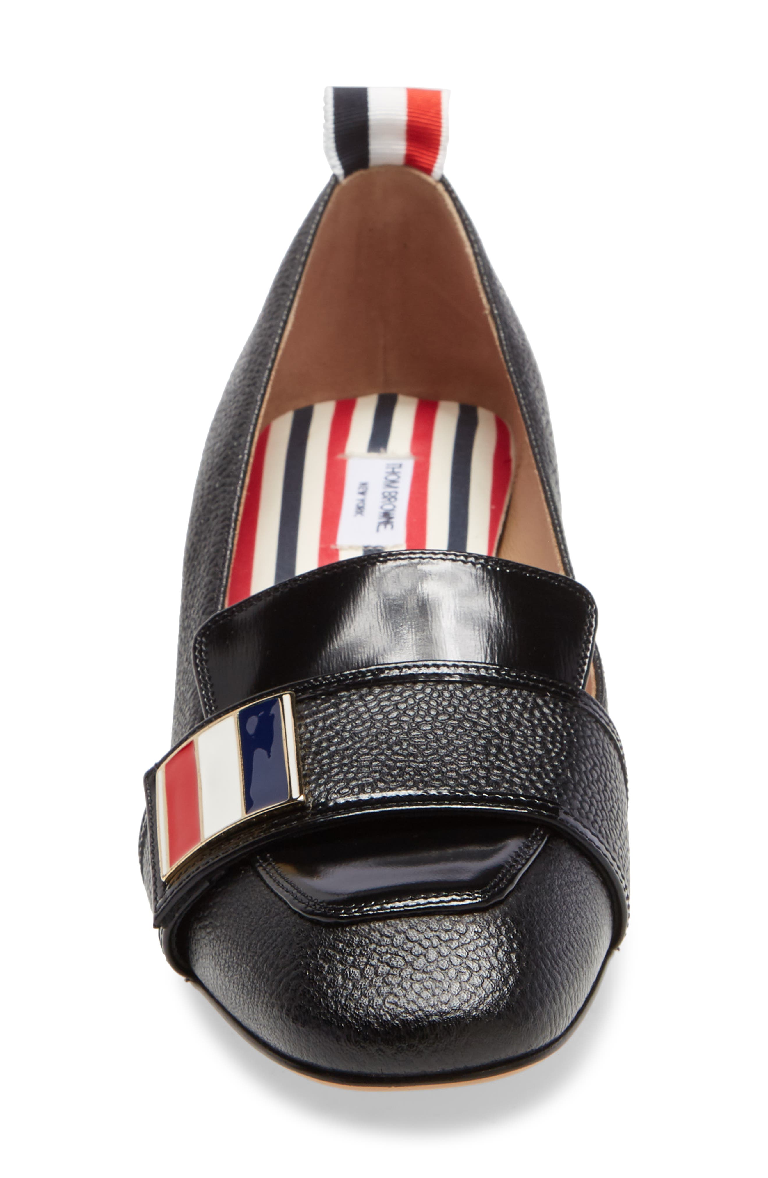 Thom Browne Block Heel Loafer Pump, Alternate, color, 