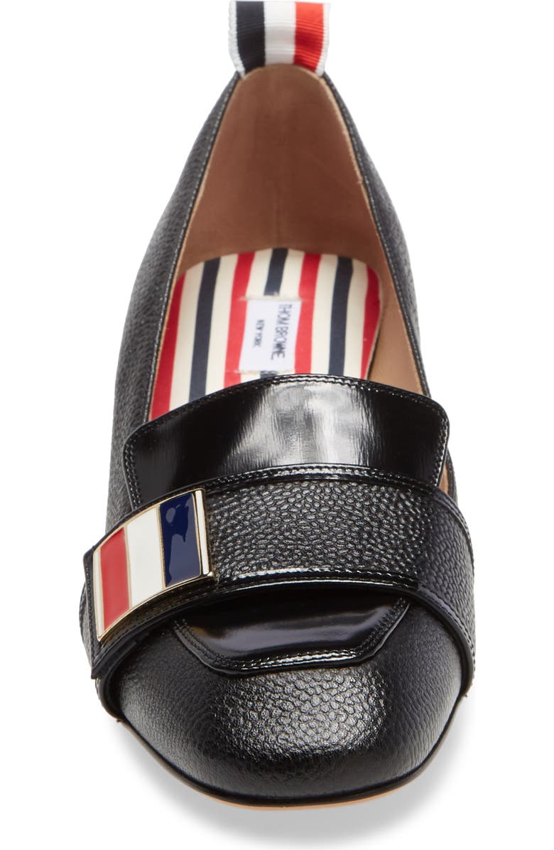 Thom Browne Block Heel Loafer Pump, Alternate, color,