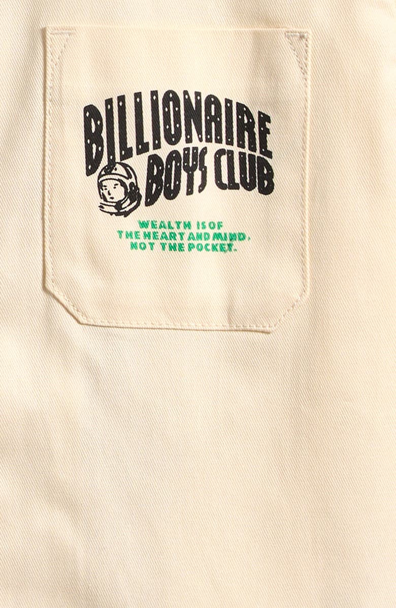 Billionaire Boys Club Kids' Buzzard Short Sleeve Button-Up Shirt, Alternate, color, White Asparagus