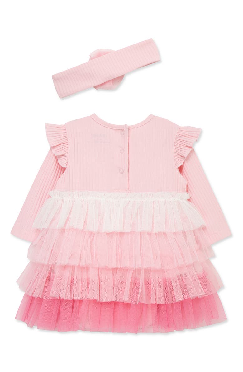 Little Me Ombré Tutu Dress & Headband Set, Alternate, color, Pink