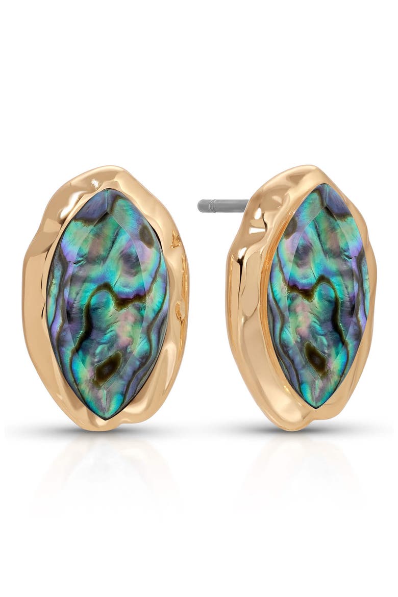 Mini Abalone Luxe Stud Earrings, Main, color, ABALONE