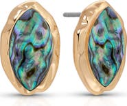Ettika Mini Abalone Luxe Stud Earrings