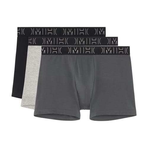 Hom Usa Patrick #2 Long Boxer Briefs 3-pack In Gray