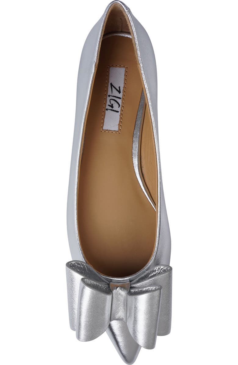 ZIGI Bibiana Flat, Alternate, color, Silver Metallic Leather