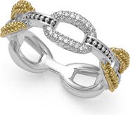LAGOS Caviar Luxe Diamond Pavé Link Ring