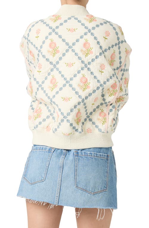 Blanknyc Embroidered Quilted Cotton Bomber Jacket In Sought After