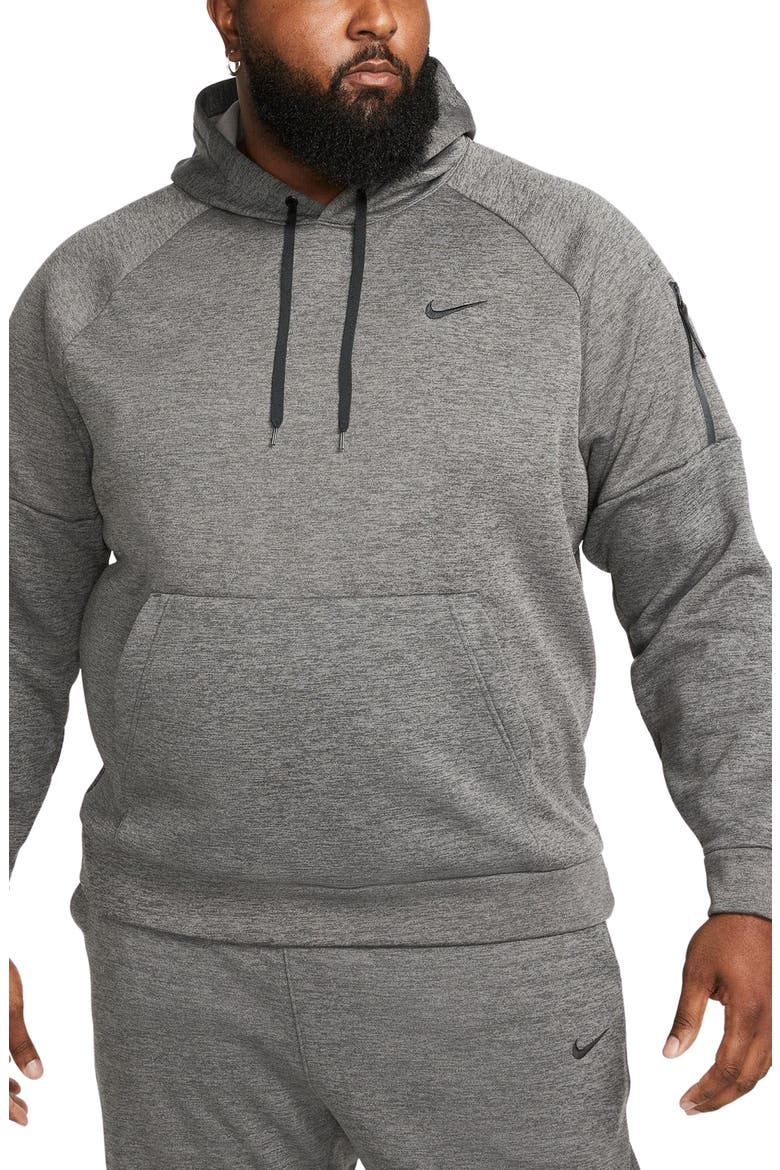 Therma-FIT Pullover Hoodie, Alternate, color, 071 CHAR H/BLACK