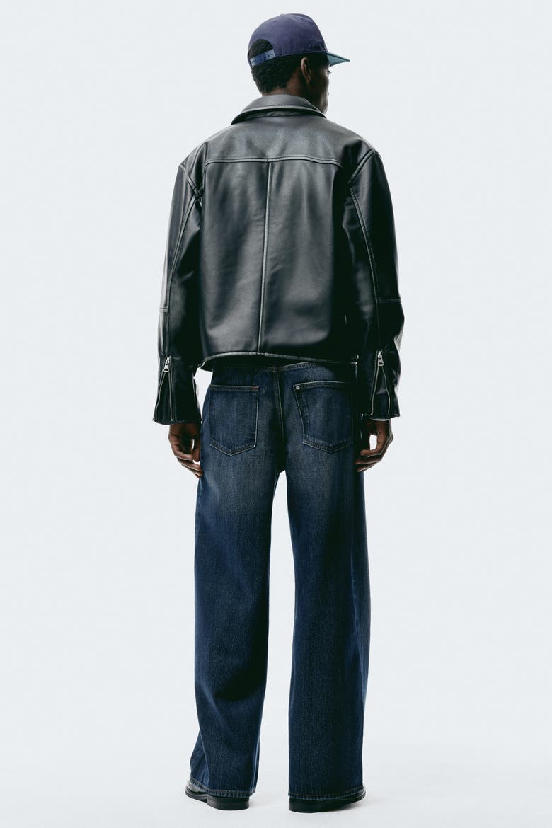Wide Jeans, Alternate, color, Dark denim blue