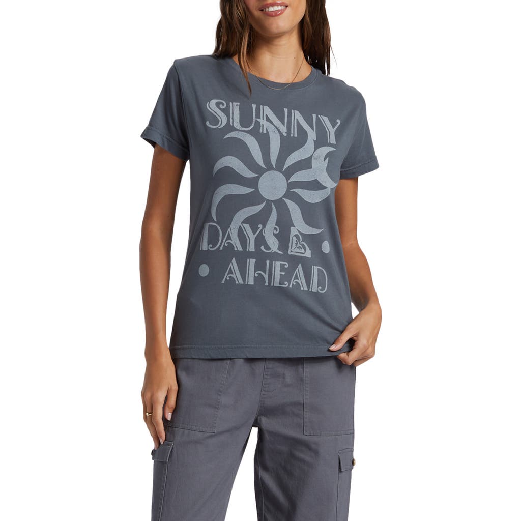 Roxy Sunny Heart Graphic T-shirt In Turbulence