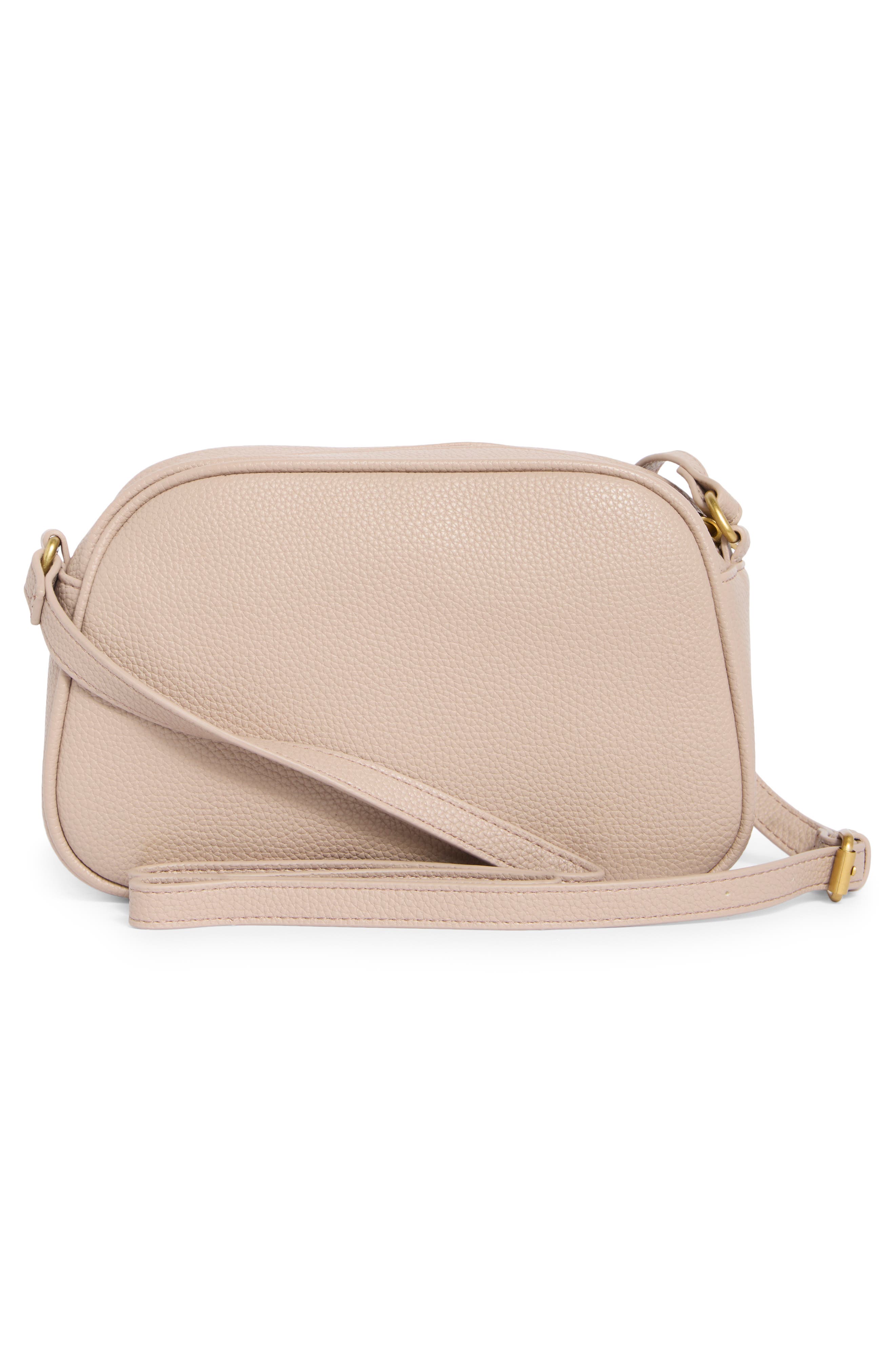 Tahari Trapezoid Camera Crossbody Bag, Alternate, color, Taupe
