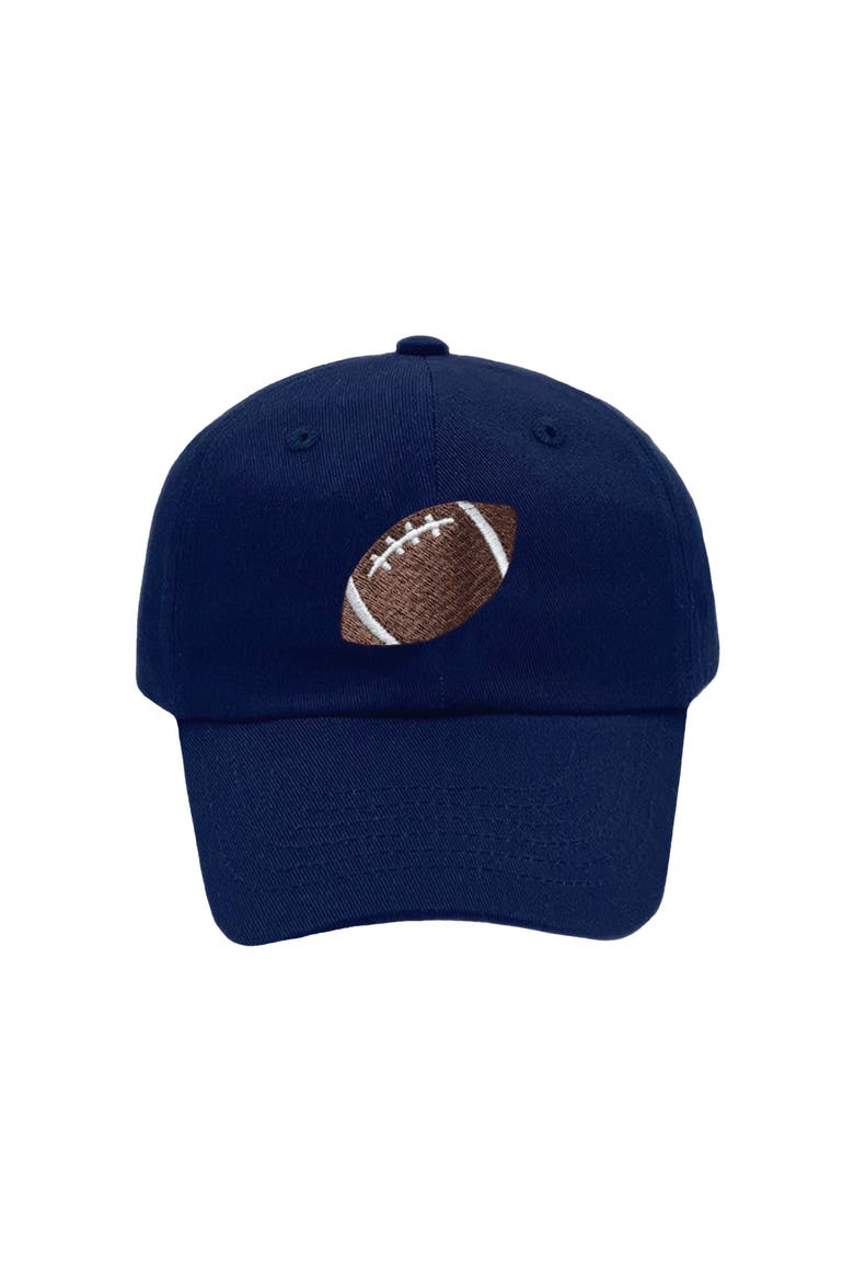 Football Twill Bow Baseball Hat, Alternate, color, Navy Blue