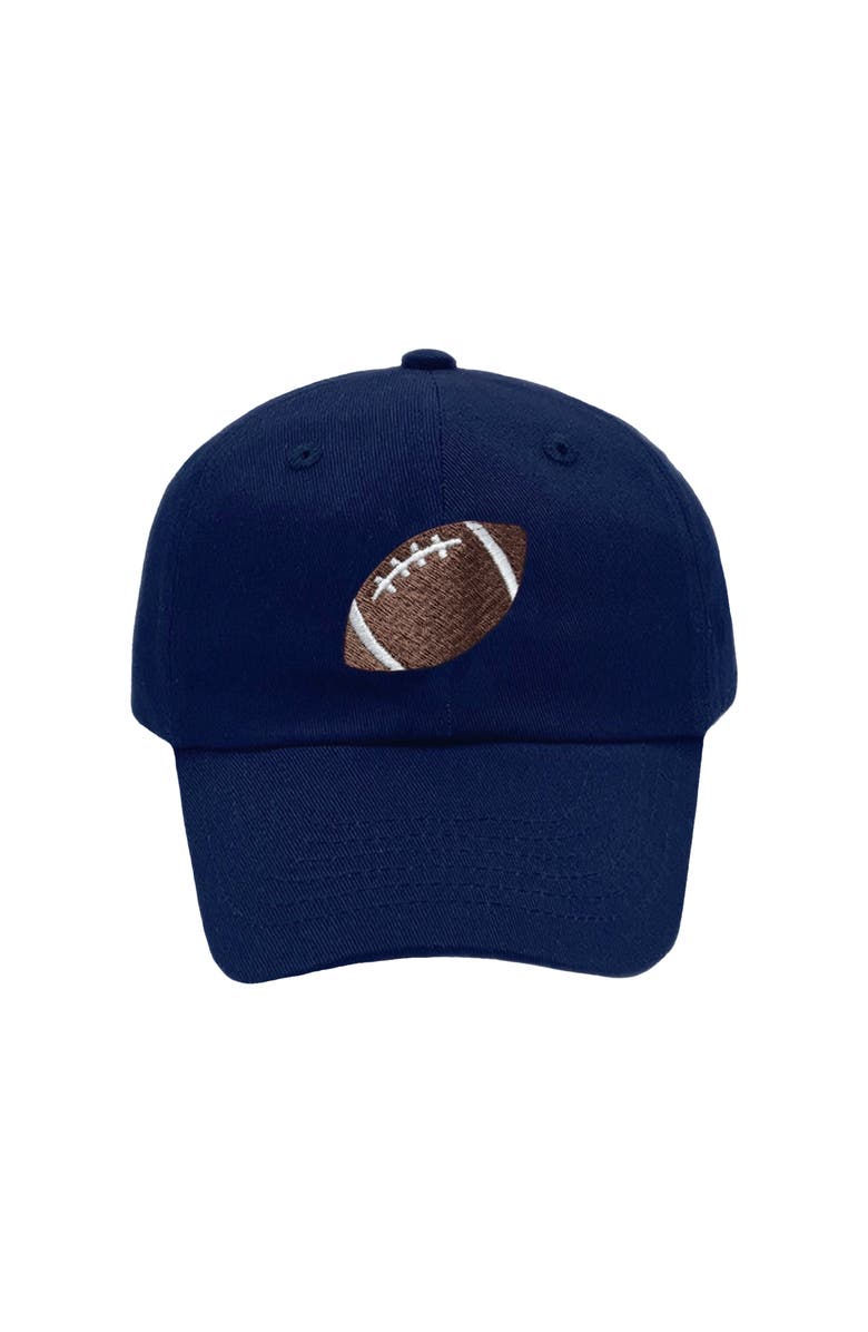 Bits & Bows Football Twill Baseball Hat, Main, color, Navy Blue